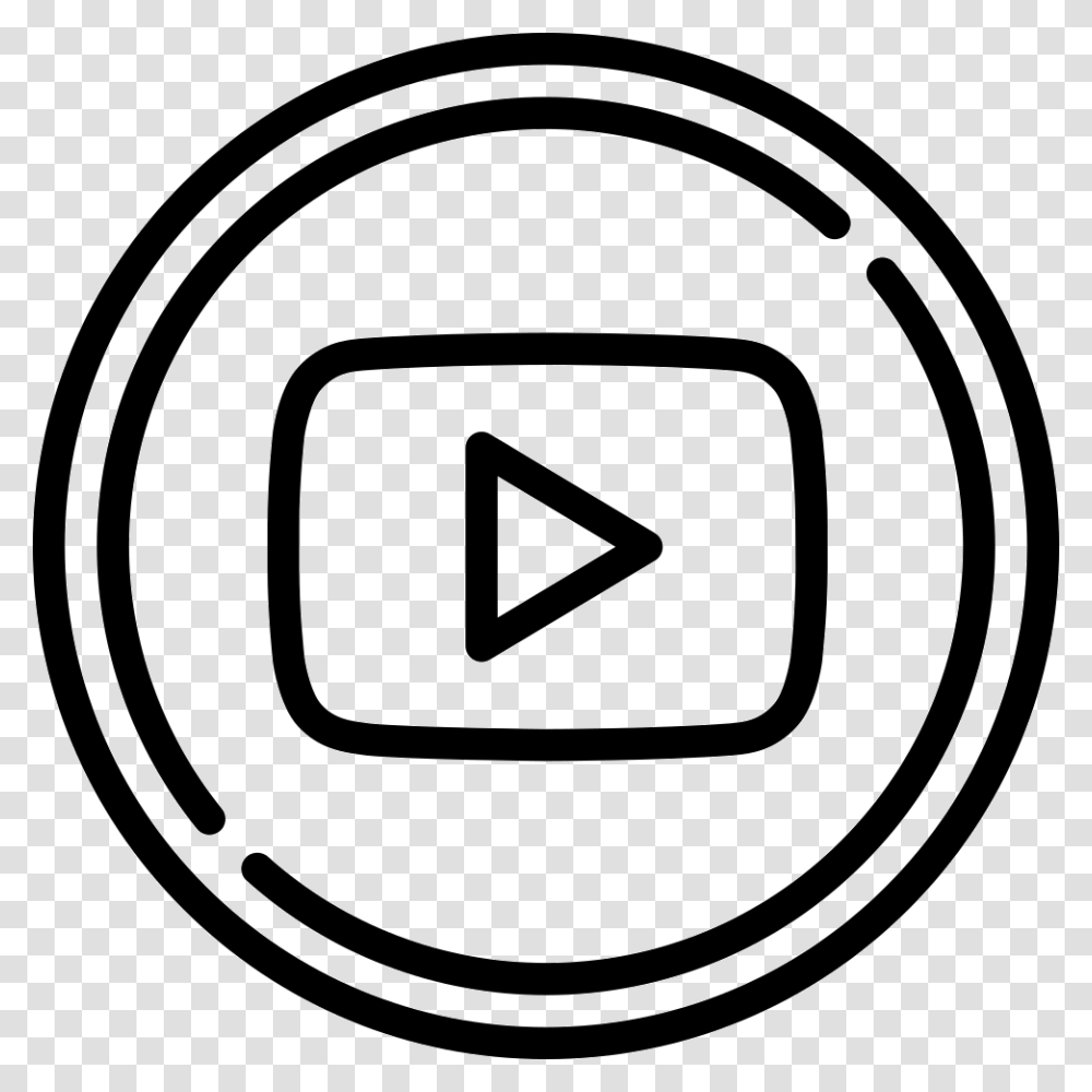 Logo Youtube Putih, Trademark, Stencil Transparent Png