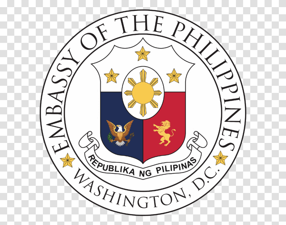 Logos 2 Lion Coat Of Arms Philippines, Trademark, Badge, Rug Transparent Png