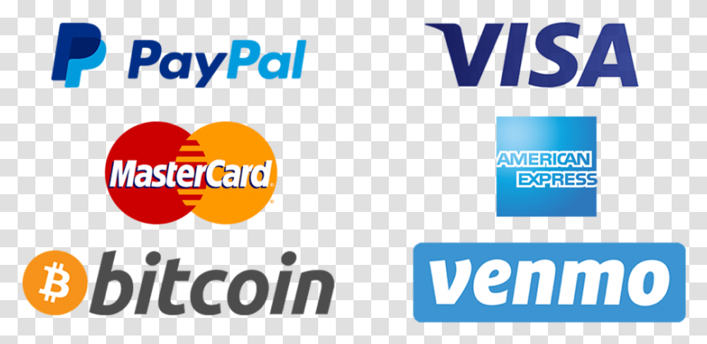 Logos Combined3 Credit Cards Paypal Venmo, Word, Label Transparent Png