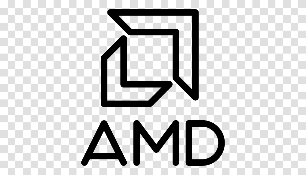 Logos Line Icon Amd Chip Processor Icon, Gray, World Of Warcraft Transparent Png