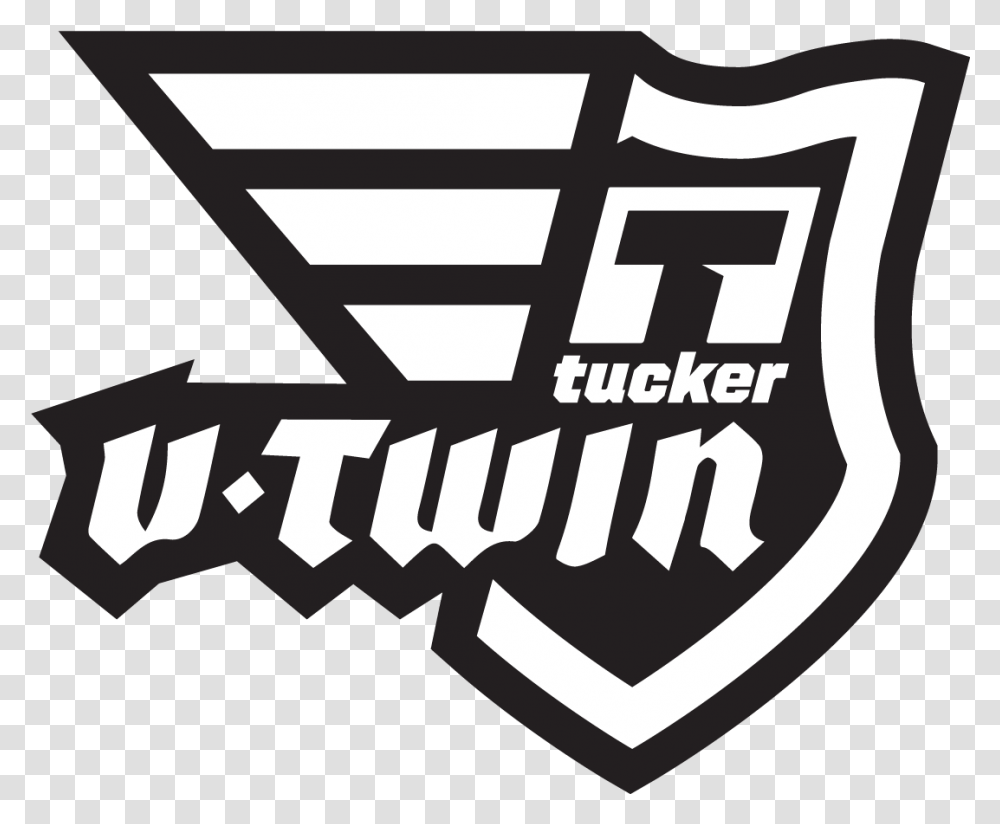Logos Tucker V Twin Logo, Symbol, Trademark, Text, Stencil Transparent Png
