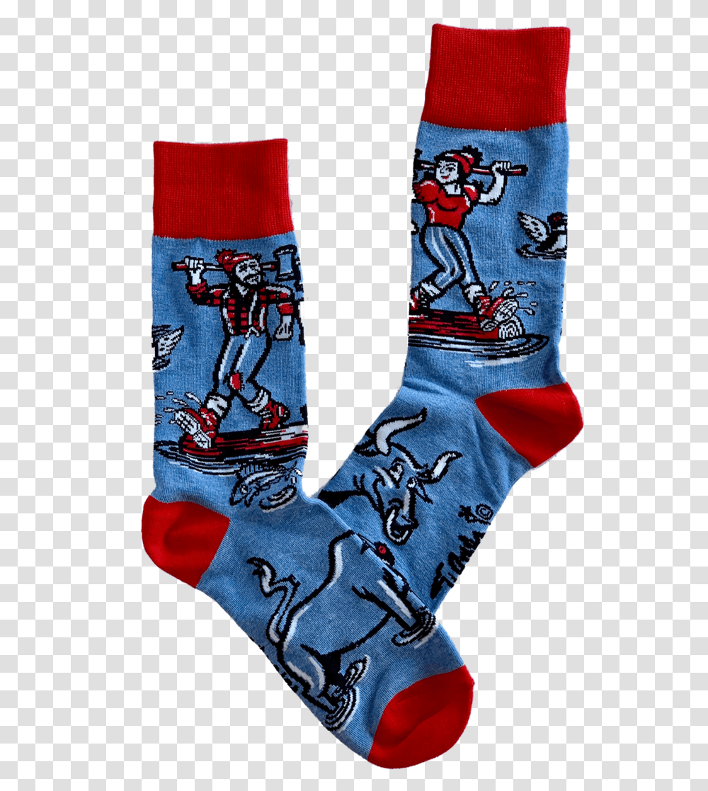 Logrolling Bothsides2 Sock, Apparel, Stocking, Christmas Stocking Transparent Png