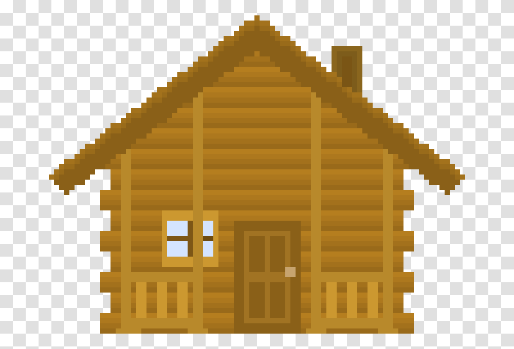 Logs Clipart Pixel Art House, Housing, Building, Cabin, Log Cabin Transparent Png
