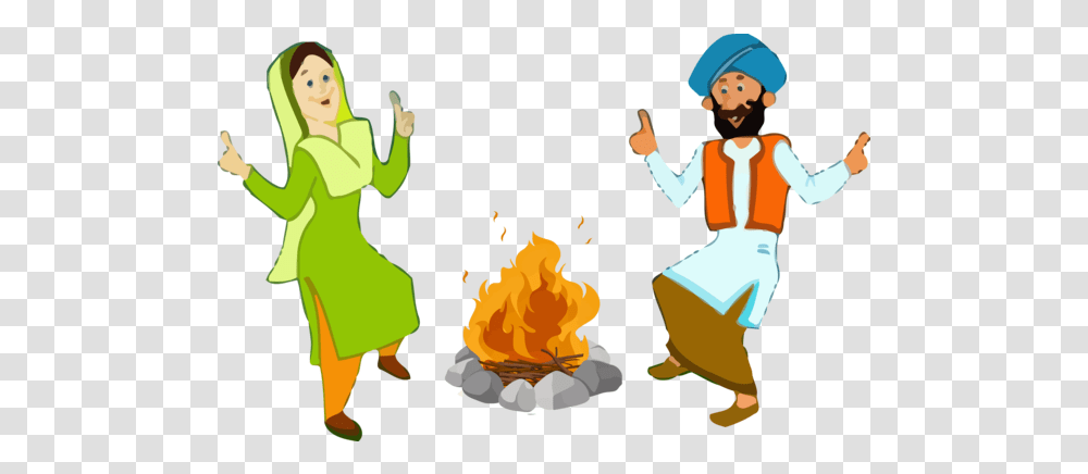 Lohri Cartoon Gesture Animation Lohri, Fire, Flame, Bonfire, Person Transparent Png