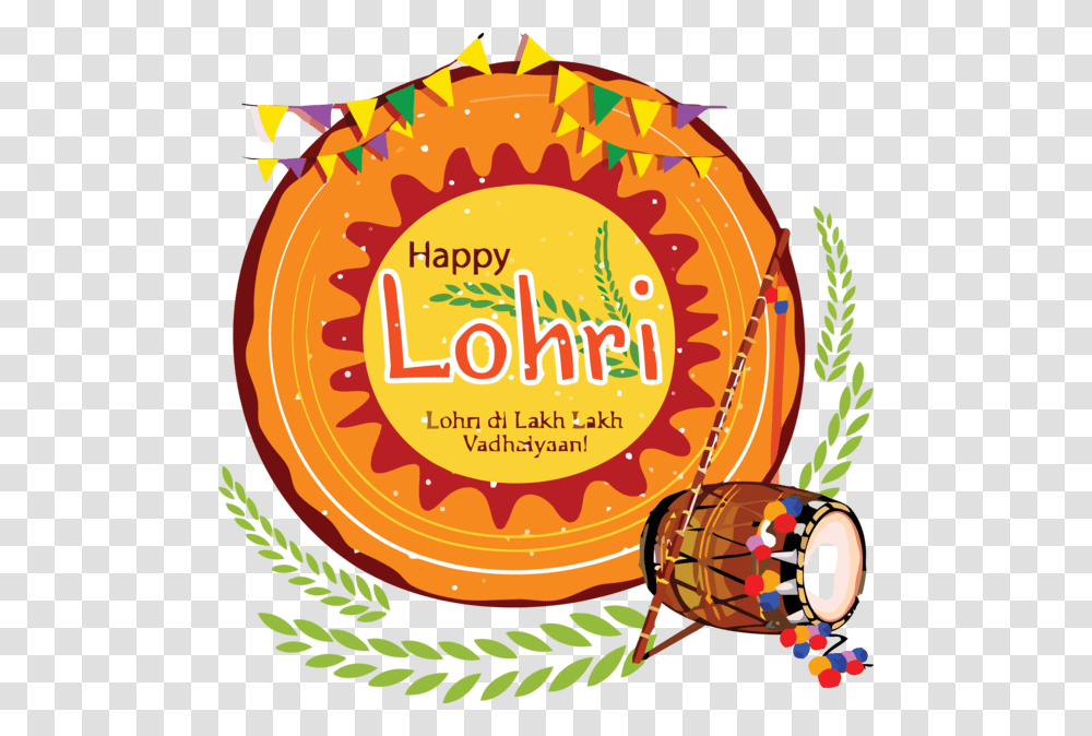 Lohri Orange Indian Musical Instruments Lohri, Plant, Food, Paper Transparent Png