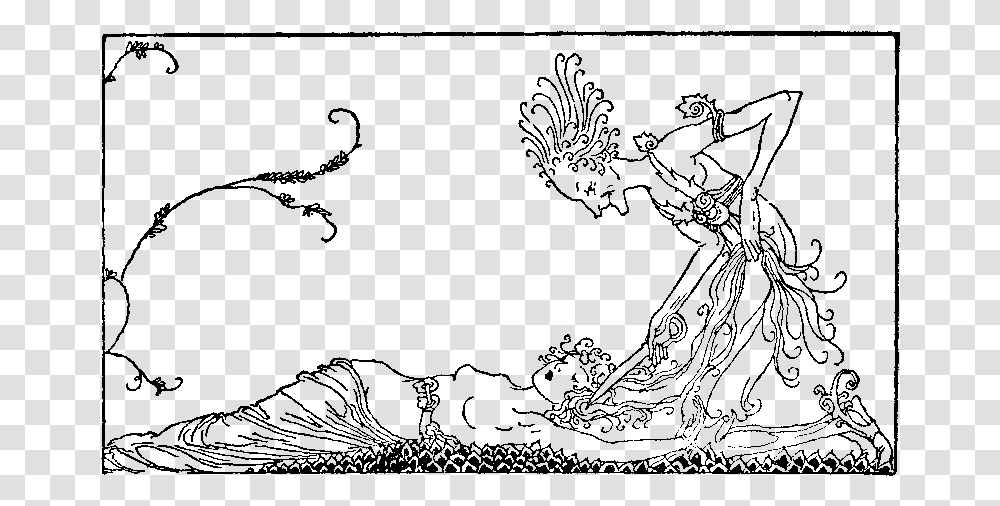 Loki Cuts The Hair Of The Goddess Sif Via Wikipedia Children Of Odin Willy Pogany, Drawing, Doodle, Sketch Transparent Png