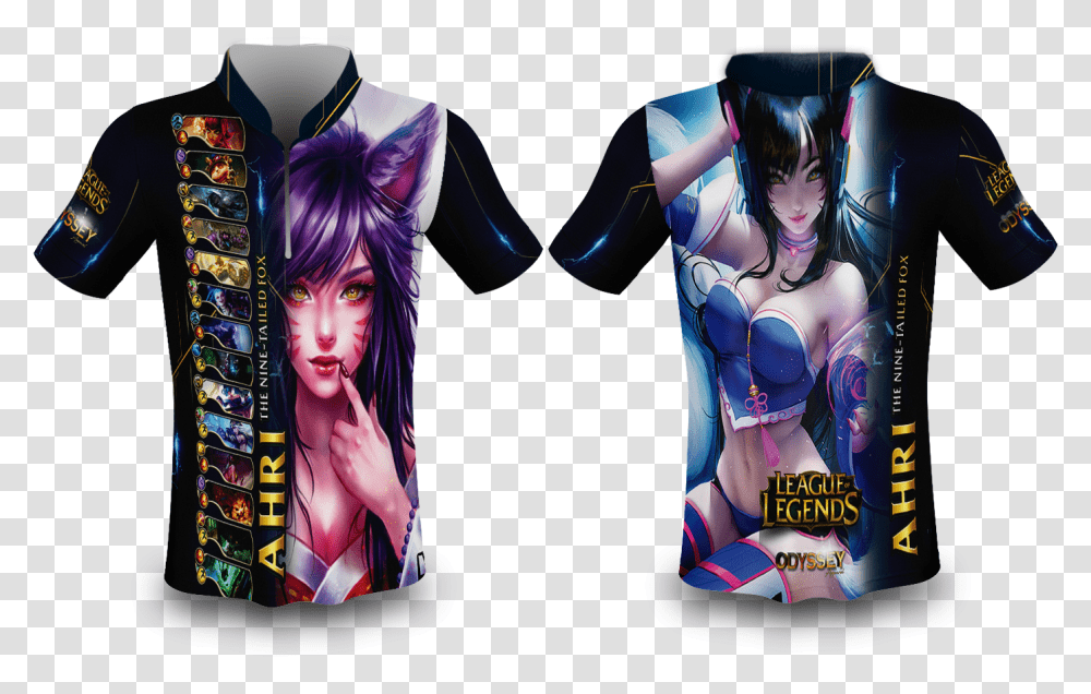 Lol Ahri Gaming Shirt Video Game, Clothing, Apparel, Person, Human Transparent Png