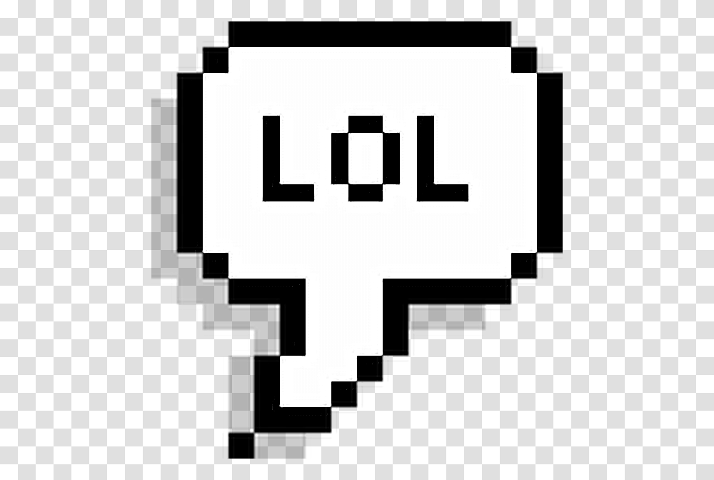 Lol Lol Laugh Laughoutloud Pixelspeechbubble Pixel Spee, Cross, Stencil, Pillow Transparent Png