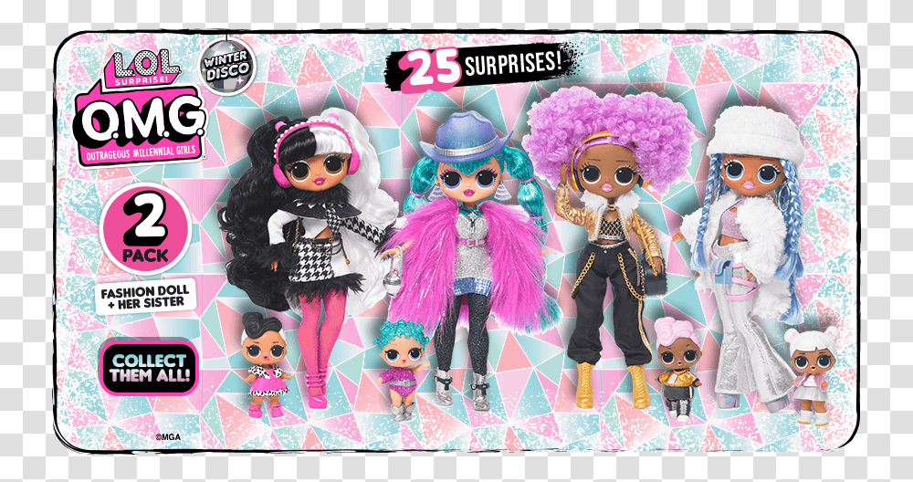 Lol Omg Winter Disco, Doll, Toy, Shoe, Person Transparent Png