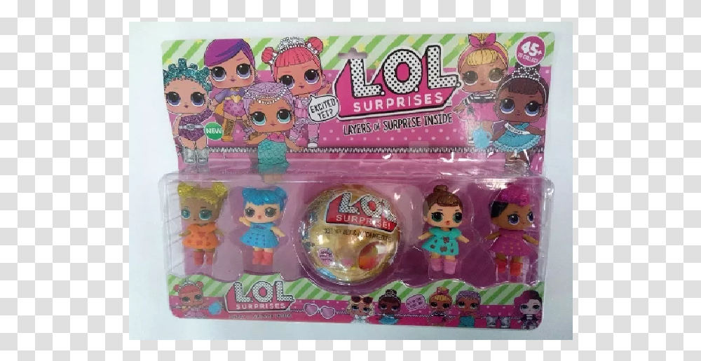 Lol Surprise Coleccin X 5 Animal Figure, Doll, Toy, Candy, Food Transparent Png
