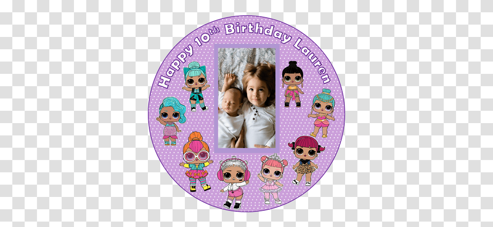 Lol Surprise Doll Cake Topper Edible Icing Wafer Personalised Photo Toppers Ebay Child, Collage, Poster, Advertisement, Human Transparent Png