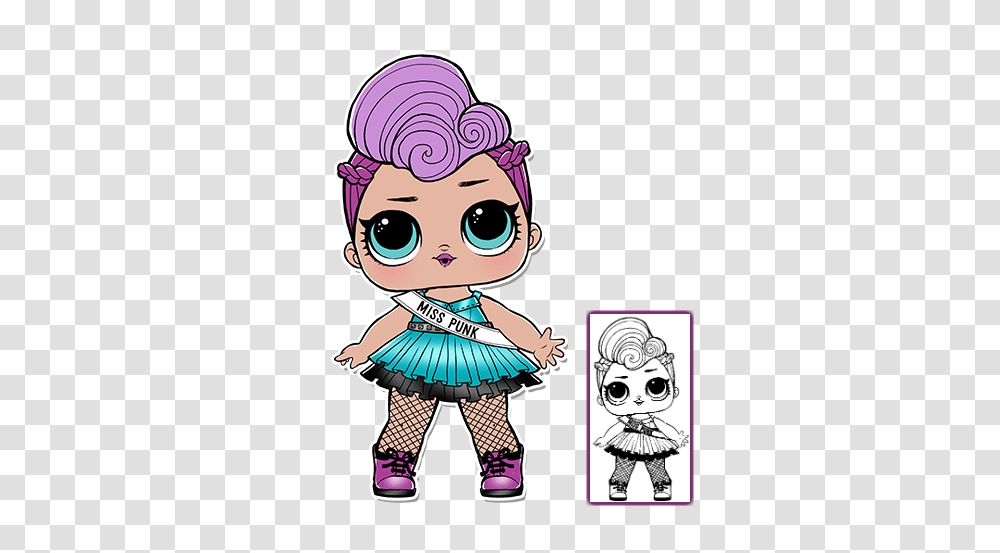 Lol Surprise Doll Coloring Pages, Person, Human, Drawing Transparent Png