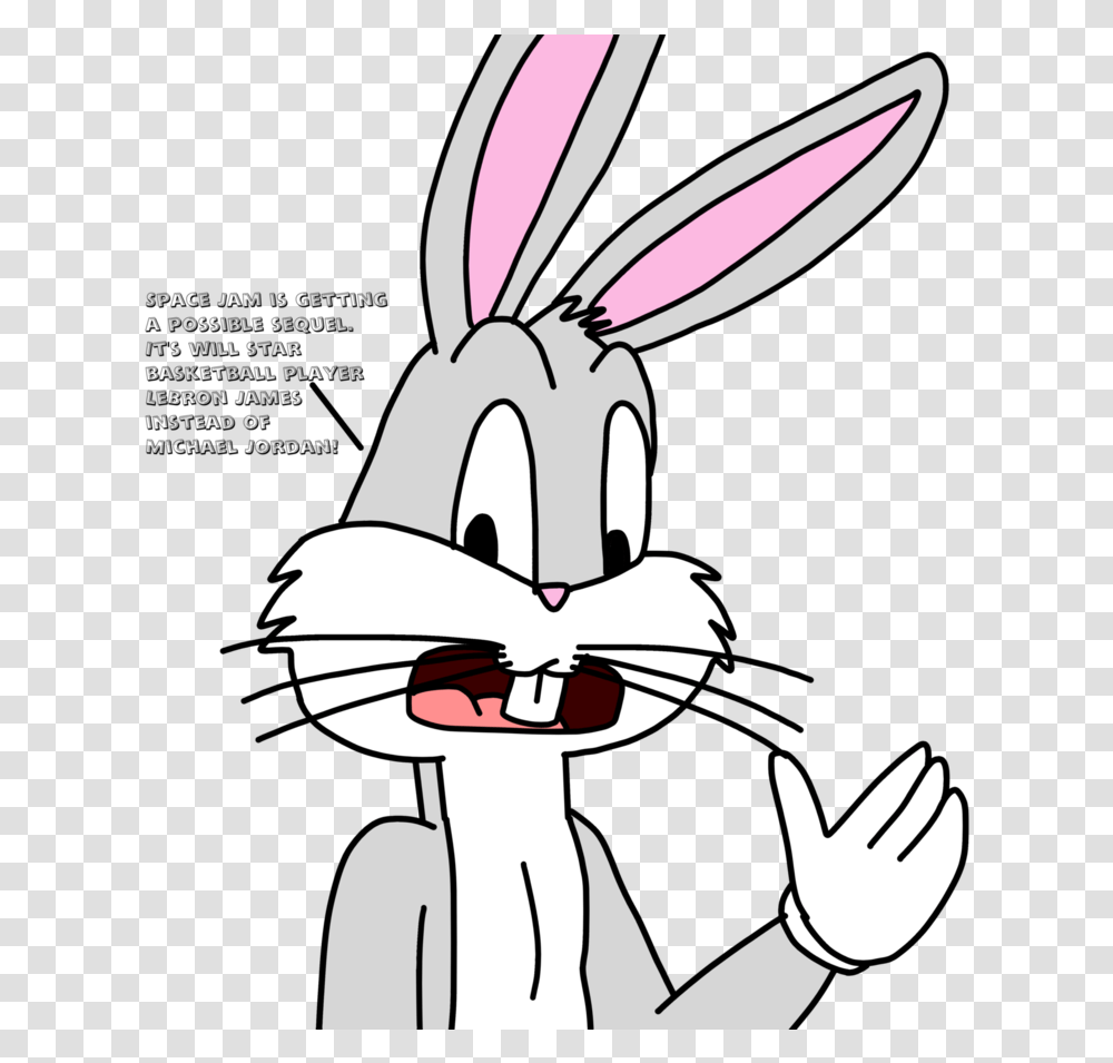 Lola Bunny Jpg Black And White Library Bunny Talks Space Jam Bugs Bunny, Animal, Stencil Transparent Png