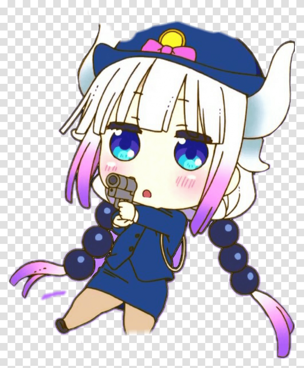 Loli Police Clipart Kanna Emoji Discord, Comics, Book, Manga, Graphics Transparent Png