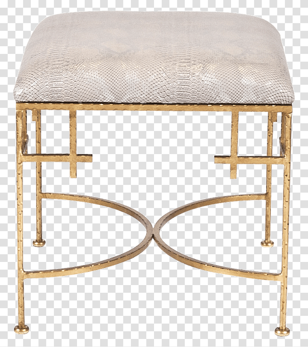 Lolita Gn Vanity Stool Gold, Furniture, Gate, Chair, Ottoman Transparent Png
