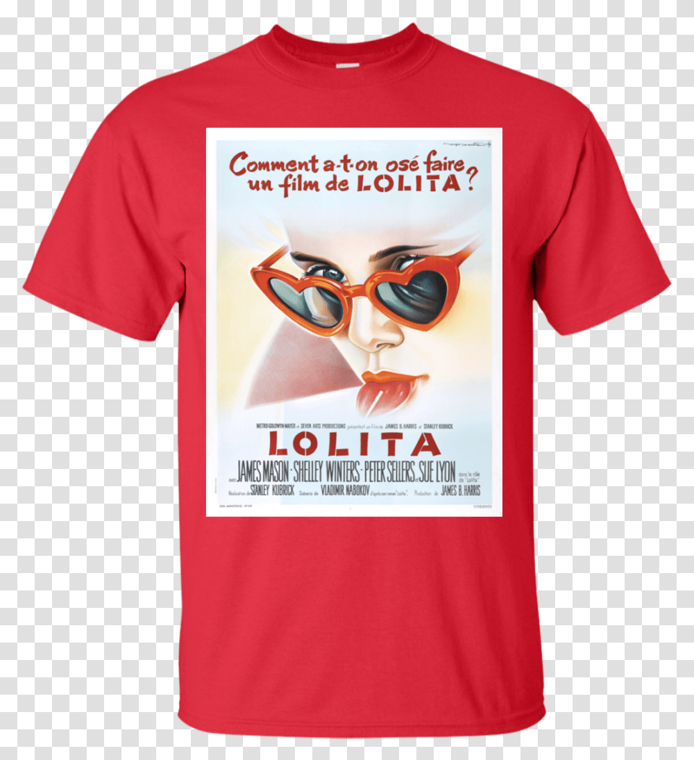 Lolita Movie Poster T Shirt Lolita Poster Hd, Apparel, T-Shirt, Sunglasses Transparent Png