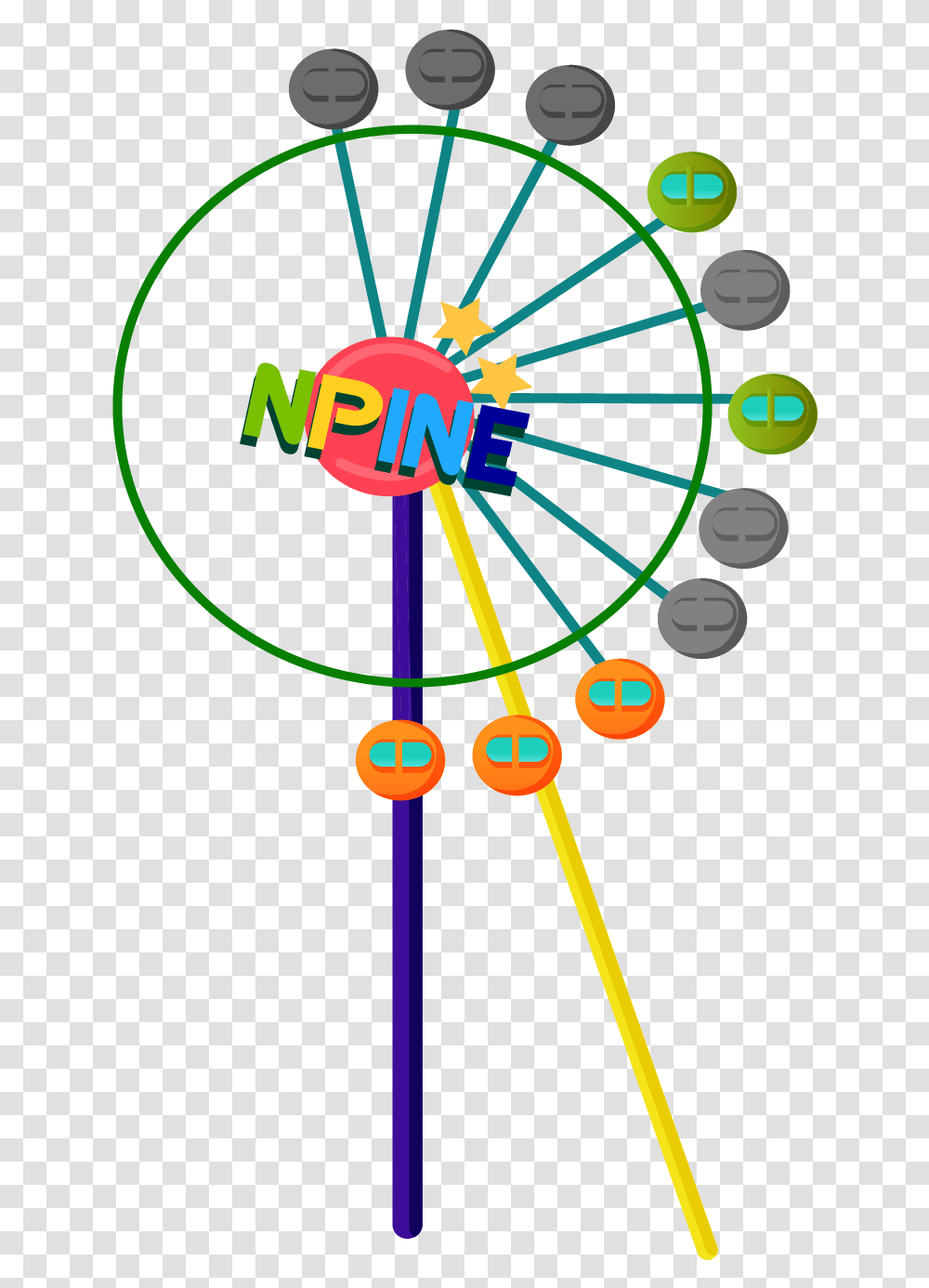 Lollipop Color Ferris Wheel Vector Material Download, Light, Purple, Building Transparent Png