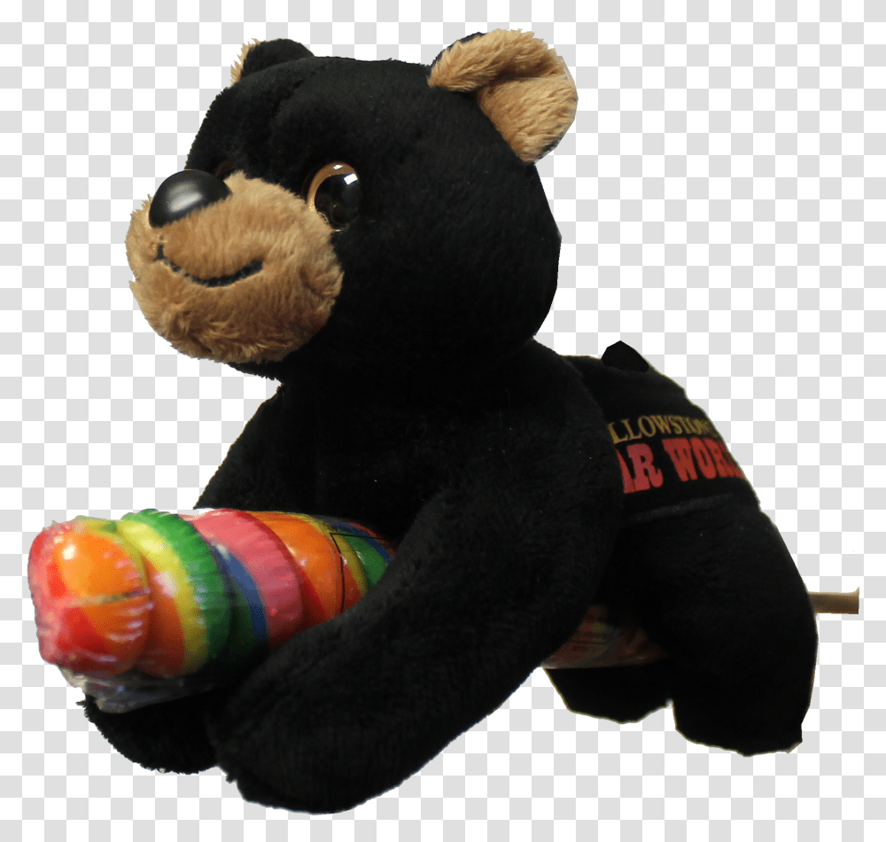 Lollyplush Black Bear Teddy Bear, Toy, Candy, Food Transparent Png