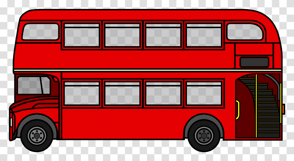 London Bus Clipart Cartoon Double Decker Bus, Vehicle, Transportation, Fire Truck, Tour Bus Transparent Png
