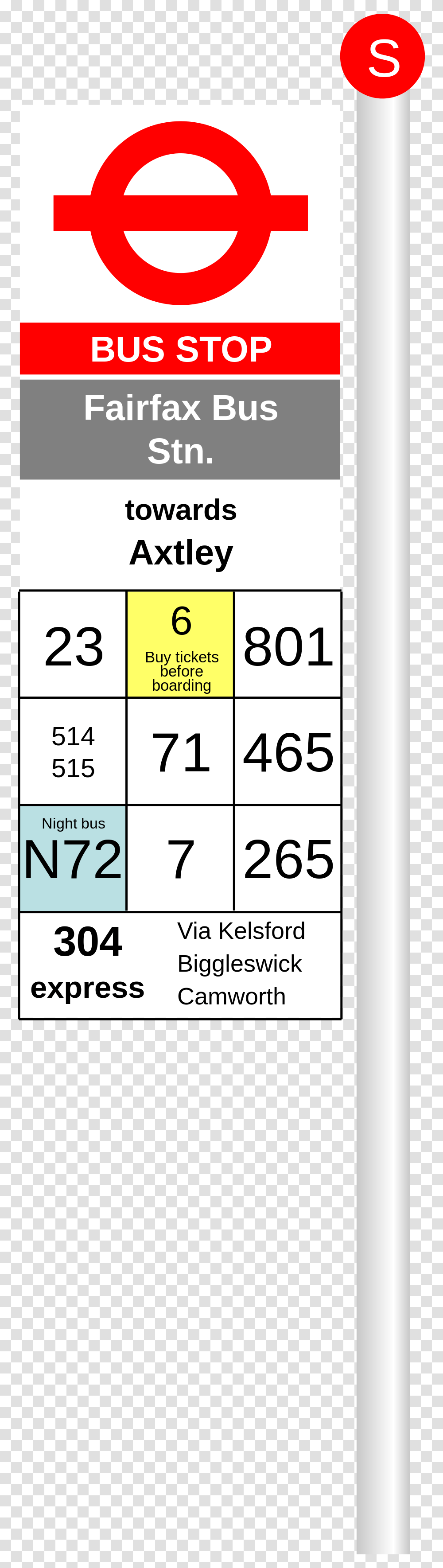 London Bus Stop Sign, Number, Phone Transparent Png
