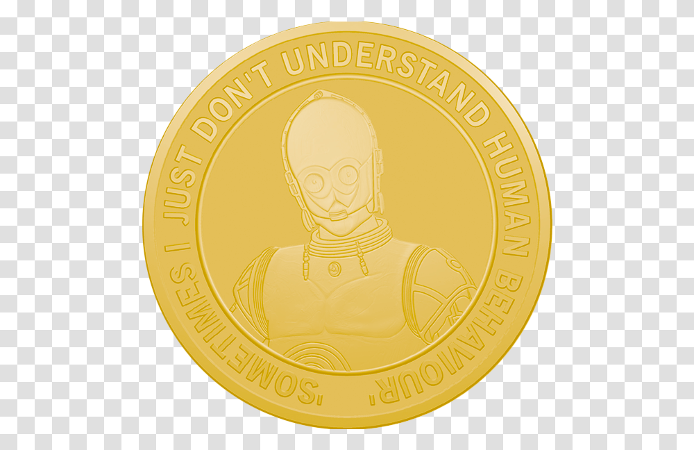 London Madame Tussauds Star Wars C3po National Tokens Herb Siewierza, Gold, Coin, Money, Gold Medal Transparent Png