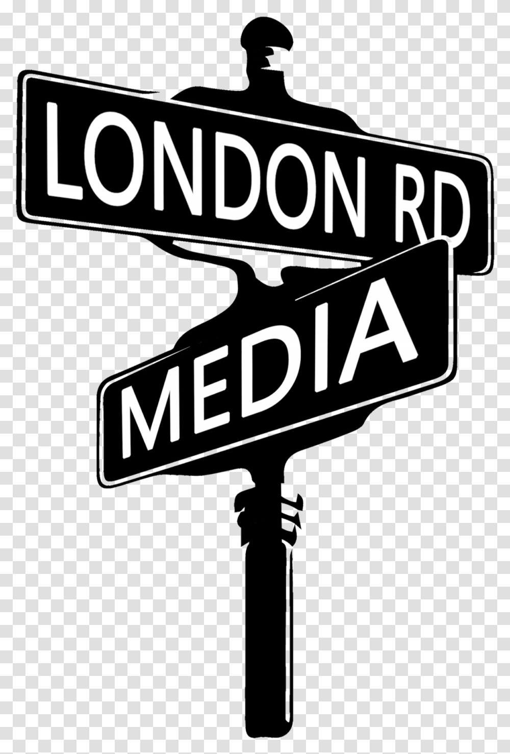 London Road Sign Cartoons Black Street Sign, Word, Logo Transparent Png