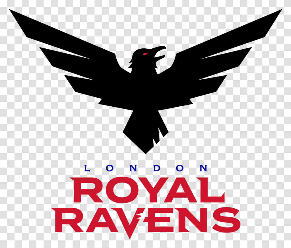 London Royal Ravenslogo Profile Eagle, Alphabet, Poster, Advertisement Transparent Png