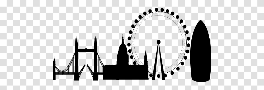 London Skyline Clipart Clip Art, Amusement Park, Ferris Wheel, Chandelier, Lamp Transparent Png