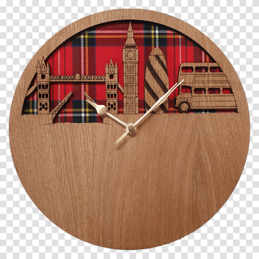 London Skyline Clock Plywood, Wall Clock, Analog Clock, Rug Transparent Png