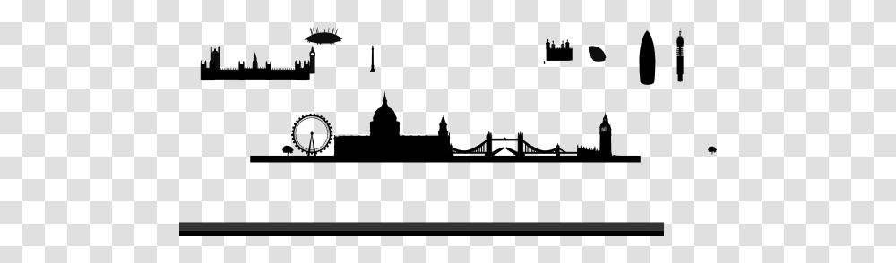 London Skyline Isolated Clip Art, Dome, Architecture, Building, Silhouette Transparent Png