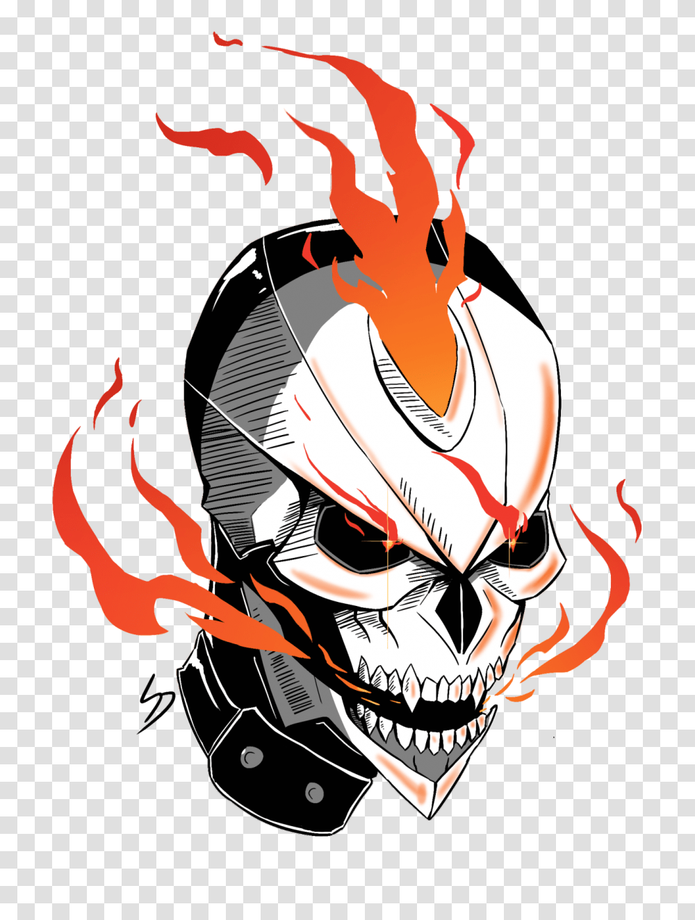Lone Dragon Robbie Reyes Version Of Ghost Rider, Modern Art, Mask Transparent Png