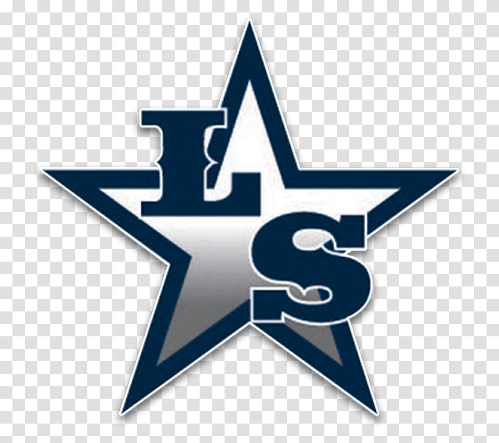 Lone Star High School Football Lone Star Rangers Logo, Symbol, Star Symbol, Cross Transparent Png