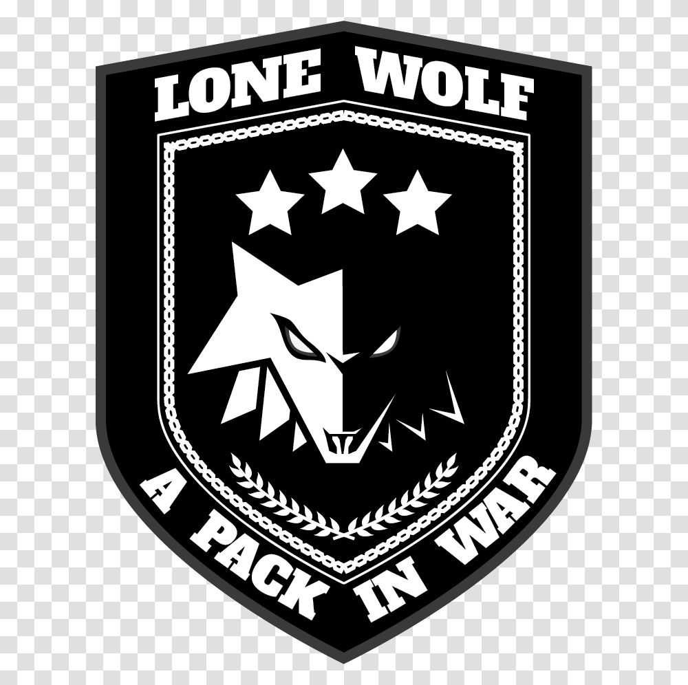 Lone Wolf Logo Download Lone Wolf Wolf Emblem, Label, Armor Transparent Png