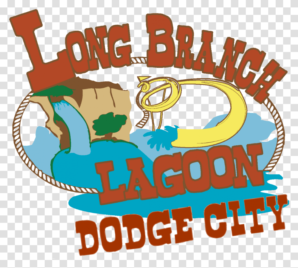 Long Branch Lagoon Logo Clipart Long Branch Lagoon Dodge City Ks Logo, Word, Advertisement, Poster Transparent Png