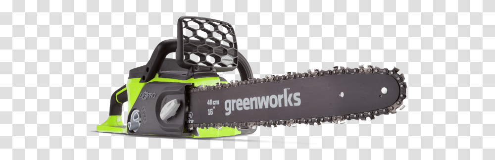 Long Chainsaw Image Free Download Greenworks, Tool, Chain Saw, Bulldozer, Tractor Transparent Png