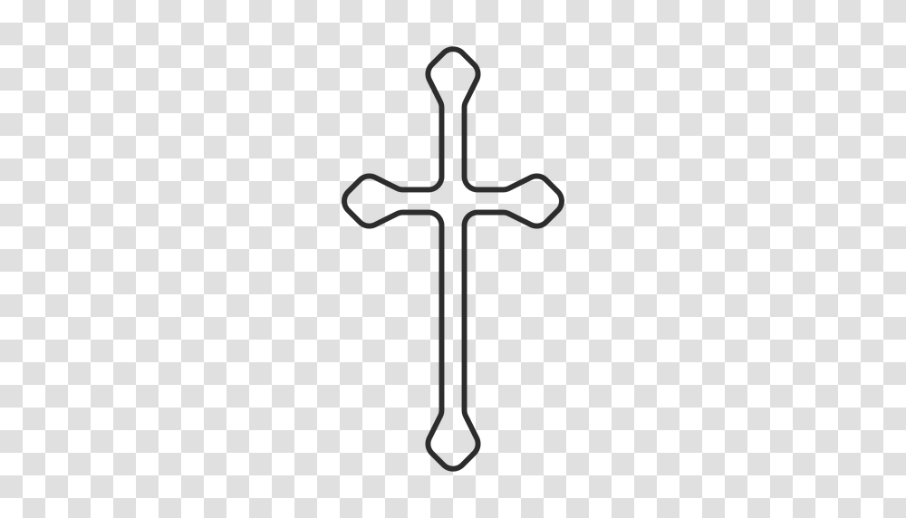 Long Christian Cross Stroke Icon, Crucifix, Emblem Transparent Png