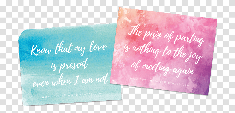 Long Distance Quote Prints Greeting Card, Business Card, Paper, Handwriting Transparent Png