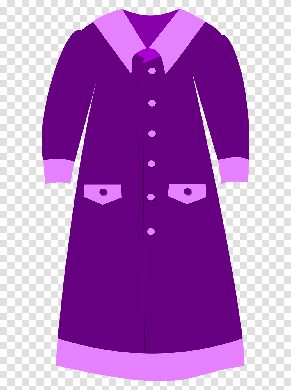 Long Dress Fashion Purple Free Photo Dress Vector Collar, Apparel, Coat, Overcoat Transparent Png