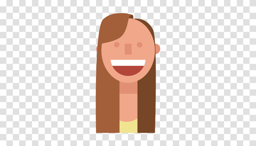 Long Hair Clipart Brown Eye, Teeth, Mouth, Label Transparent Png