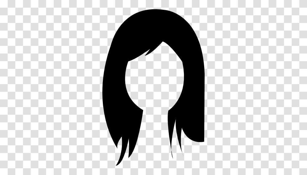 Long Hair Clipart Hair Model, Silhouette, Stencil, White Transparent Png