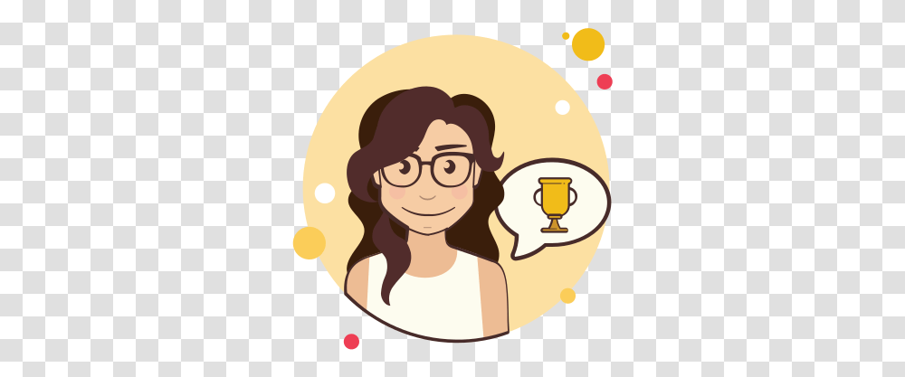 Long Hair Girl Trophy Icon Girl With A Trophy, Beverage, Glass, Beer Glass, Alcohol Transparent Png