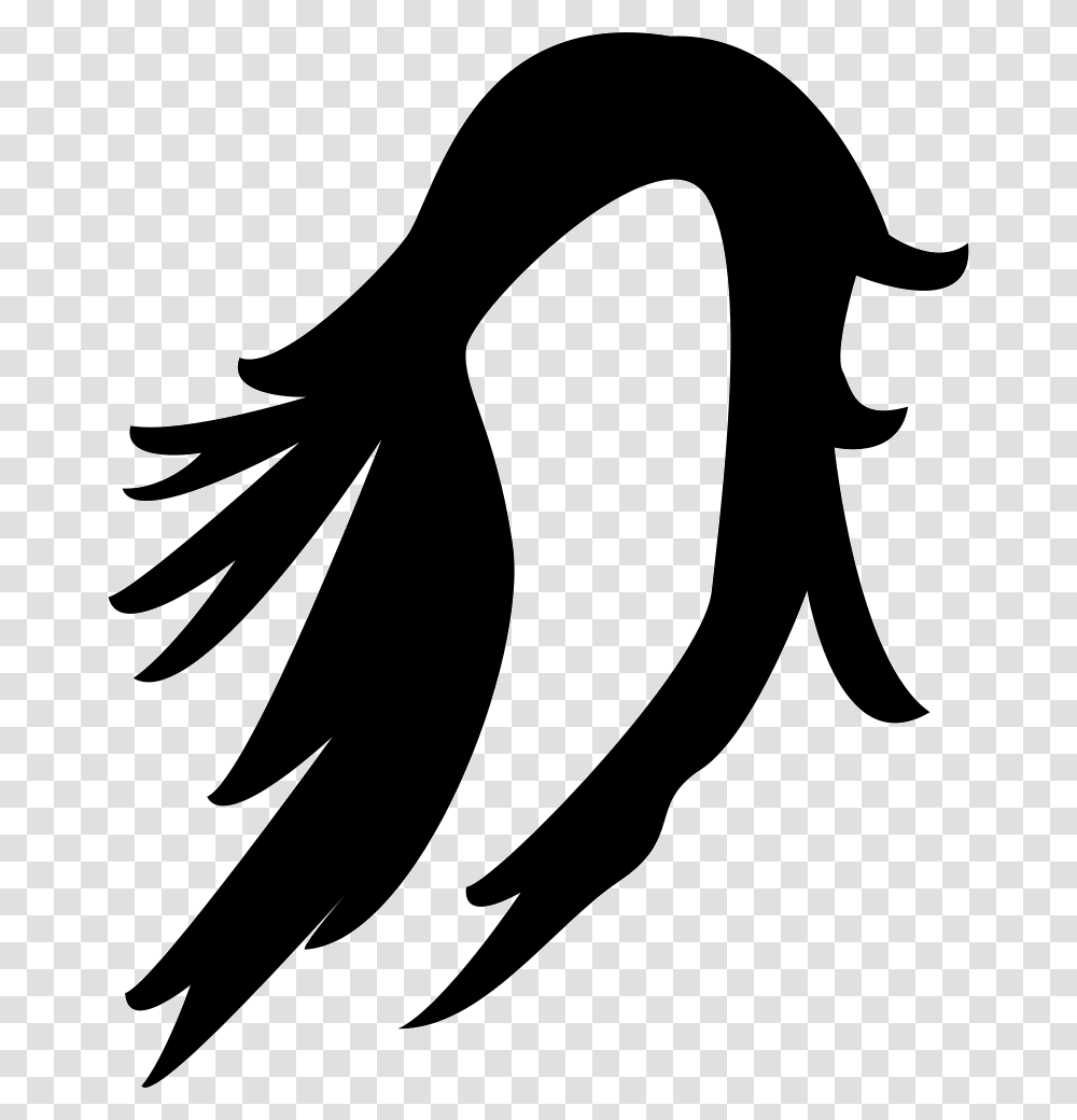 Long Hair Wig Wig, Stencil, Silhouette, Person Transparent Png