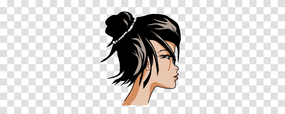 Long Hair Woman Computer Icons Silhouette, Manga, Comics, Book, Person Transparent Png