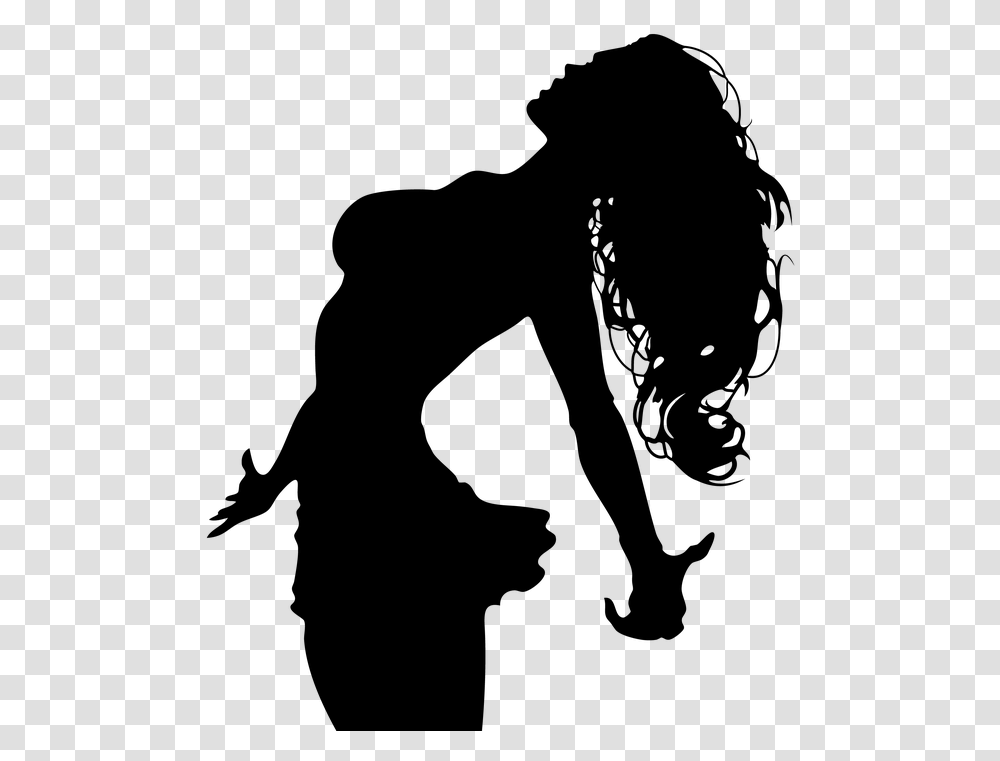 Long Haired Woman Silhouette, Gray, World Of Warcraft Transparent Png