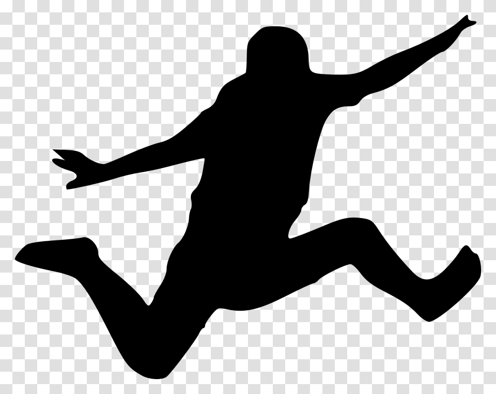 Long Jump Clipart, Silhouette, Person, Human, Leisure Activities Transparent Png