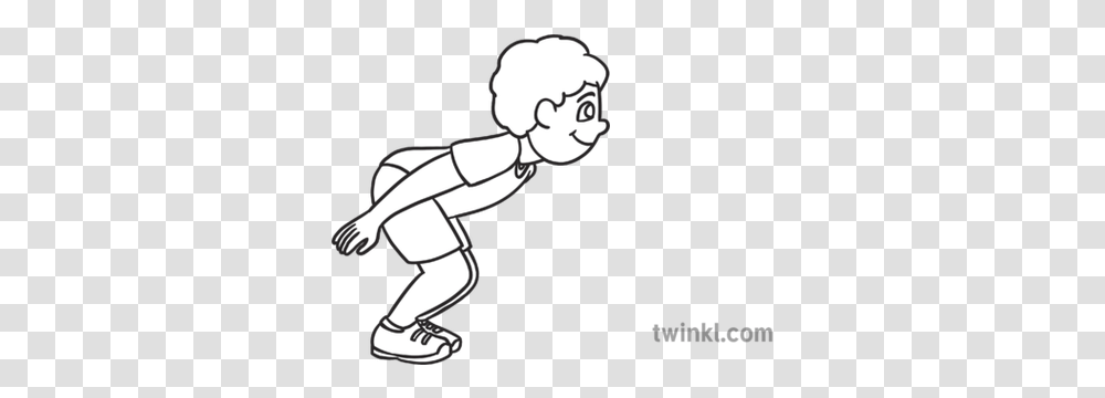 Long Jump Prepare To Person Child Boy Family Pe Fitness Blackberry Fruit Black And White, Stencil, Sport, People, Silhouette Transparent Png