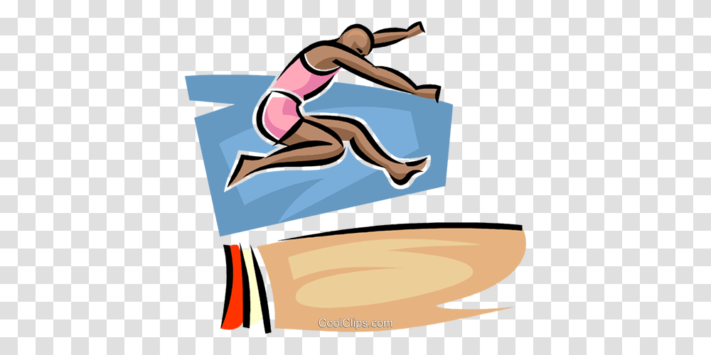 Long Jumper Royalty Free Vector Clip Art Illustration Person, Water, Outdoors, Sport Transparent Png