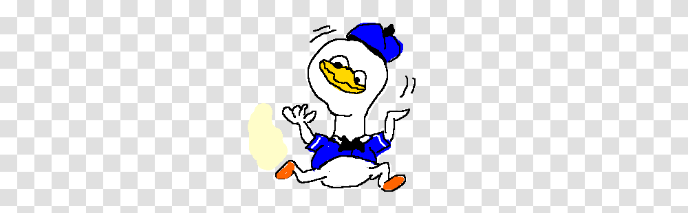 Long Necked Donald Duck Being A Retard Drawing, Bird, Animal, Penguin, Person Transparent Png
