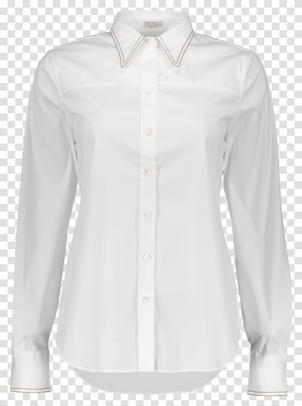 Long Sleeve Button Up Blouse In White, Apparel, Shirt, Dress Shirt Transparent Png