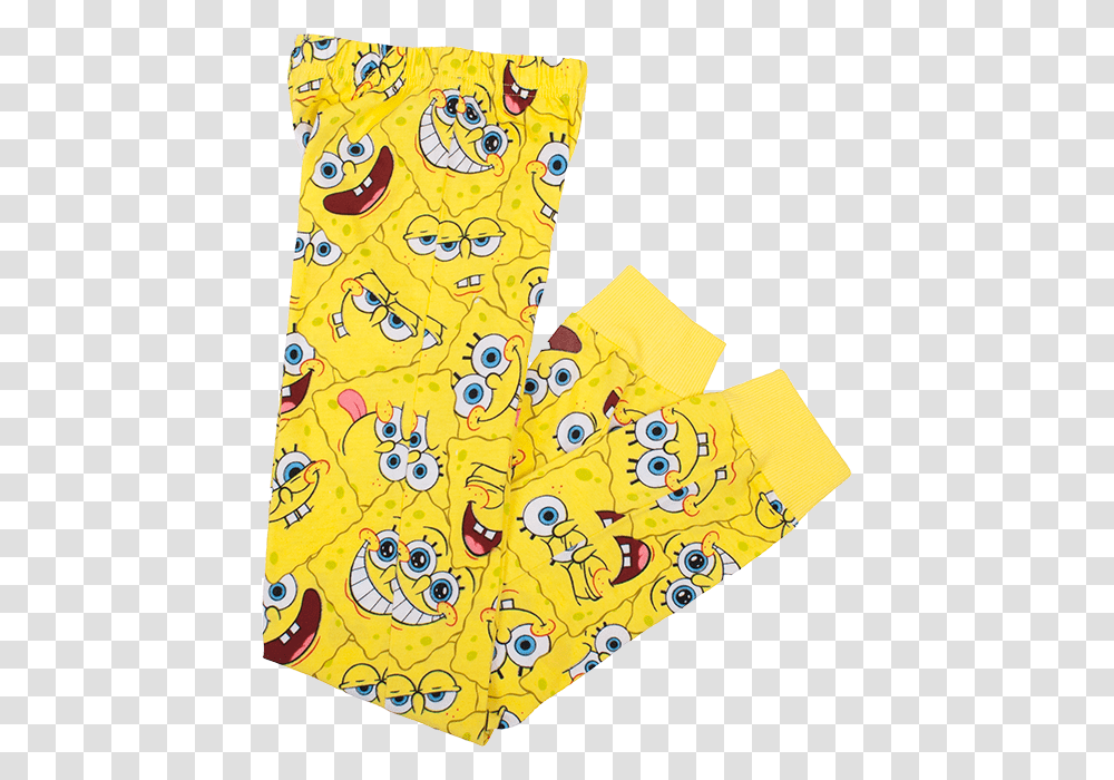 Long Sleeve Spongebob Faces Boys Pajama Set Spongebob Squarepants, Pattern Transparent Png